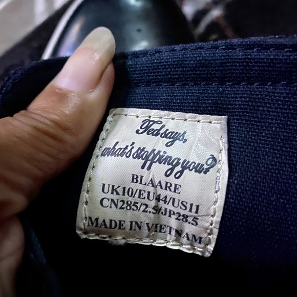 Ted Baker Oxford Blaare high top sneakers shoes navy burgundy 11 - Picture 4 of 5